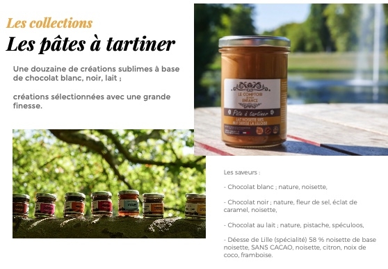 Collections pâtes à tartiner CDME www.luxfood-shop.fr